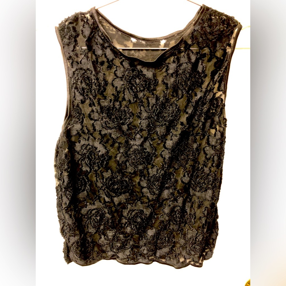 No name black lace tank top